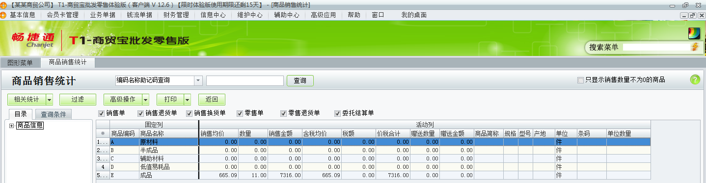 用友t1商貿(mào)寶批發(fā)零售版12.6如何查詢銷售統(tǒng)計？